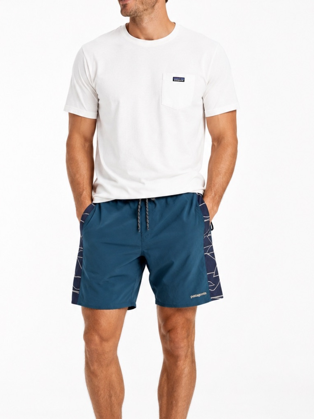 Patagonia Board Shorts Swim Trunks Blue Surf Beach Size 36